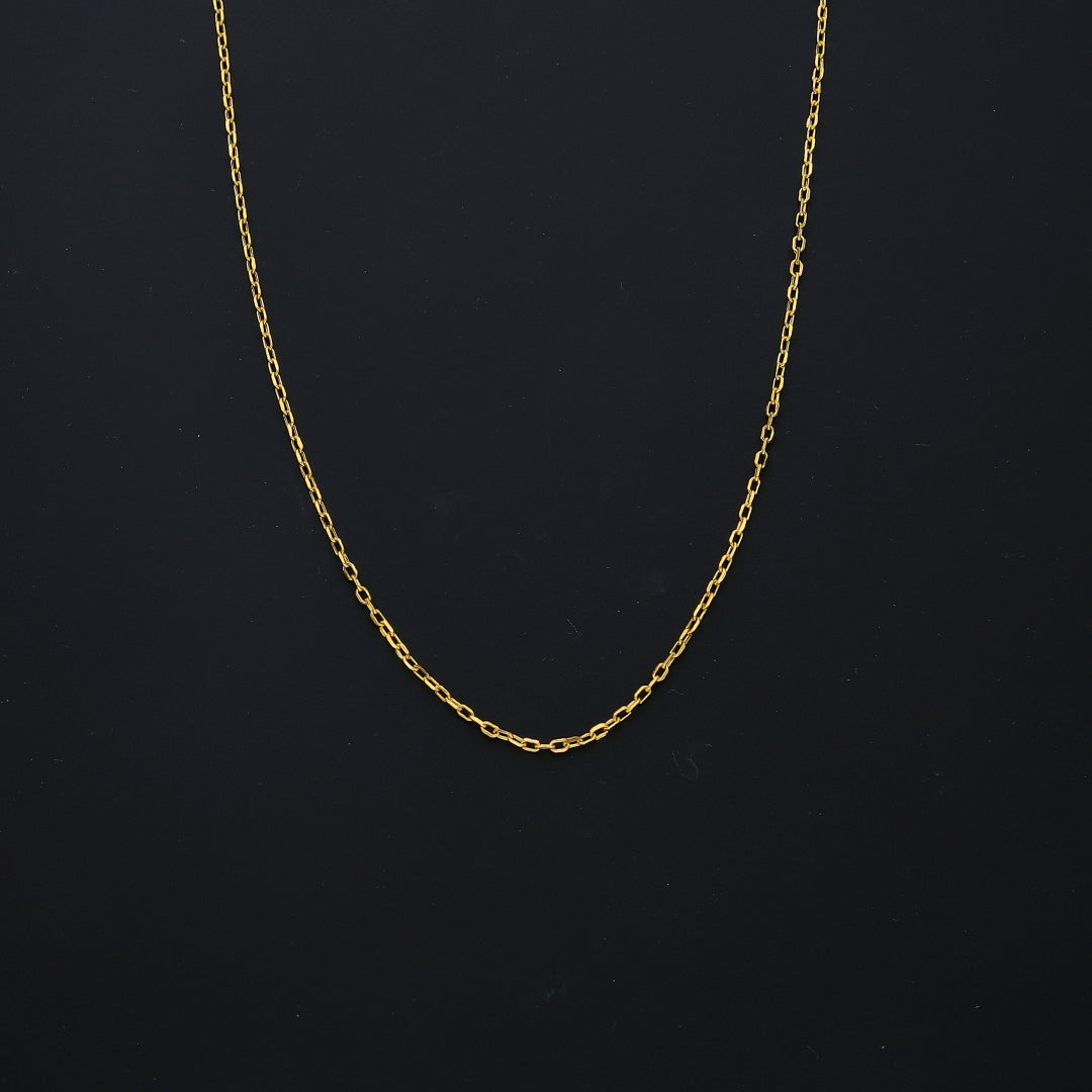 Gold Thin Interlink Chain 21KT - FKJCN21KM10429