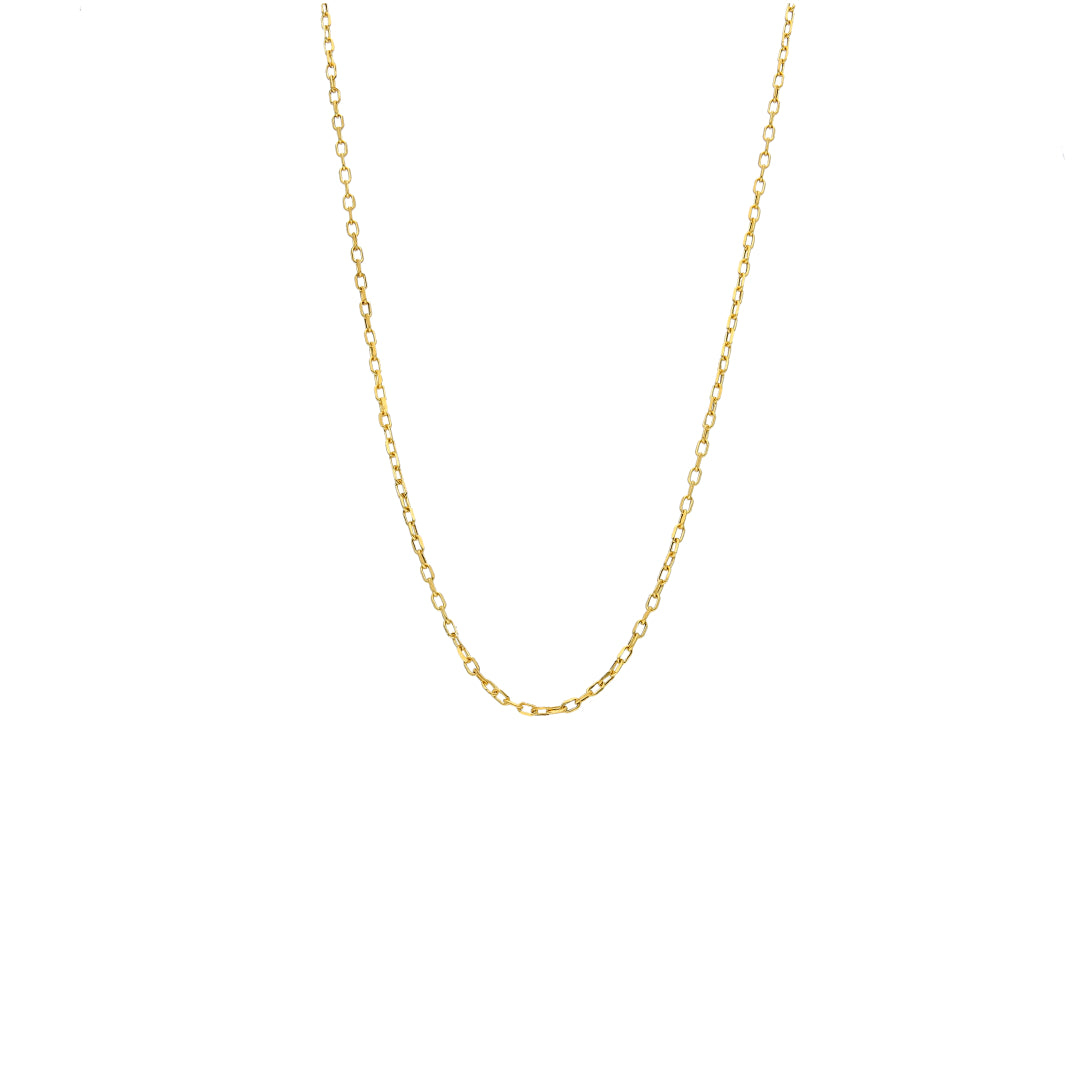 Gold Thin Interlink Chain 21KT - FKJCN21KM10429