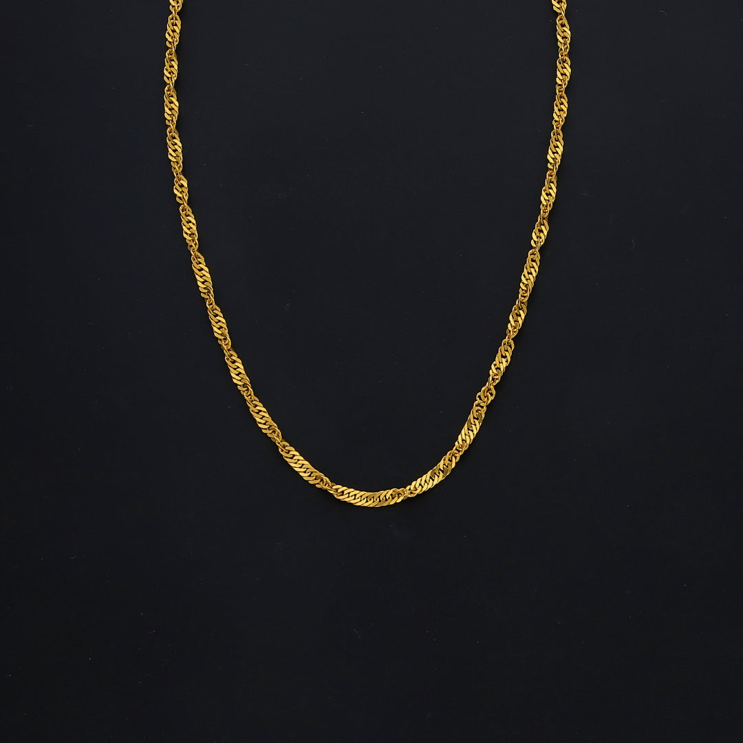 Gold Twisted Rope Chain 21KT - FKJCN21KM10498