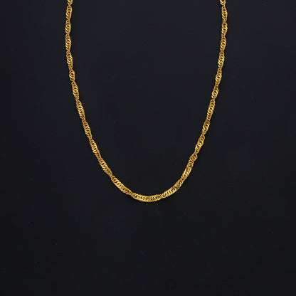 Gold Twisted Rope Chain 21KT - FKJCN21KM10498