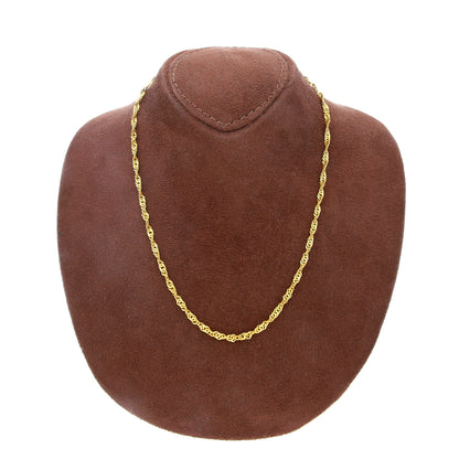 Gold Twisted Rope Chain 21KT - FKJCN21KM10498
