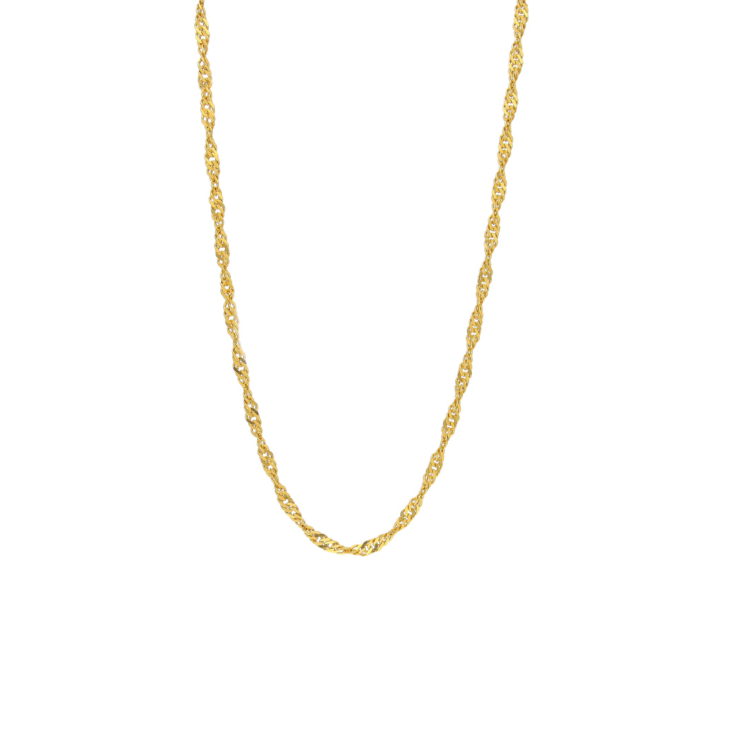 Gold Twisted Rope Chain 21KT - FKJCN21KM10498