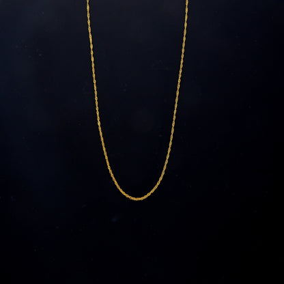 Gold Rope Style Chain 21KT - FKJCN21KM10500
