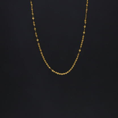 Gold Twisted Rope Link Chain 21KT - FKJCN21KM10503