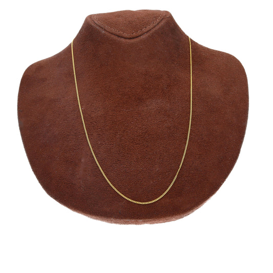 Gold Sleek Cuban Link Chain 21KT - FKJCN21KM10504