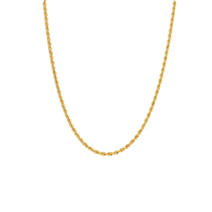 Gold Timeless Rope Link Chain 21KT - FKJCN21KM10505