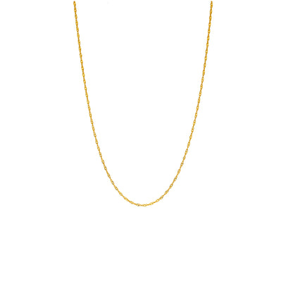Gold Fine Twisted Rope Chain 21KT - FKJCN21KM10511