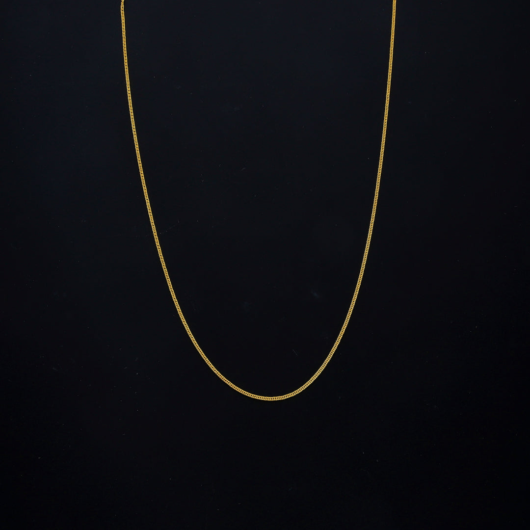 Gold Fine Box Chain 21KT - FKJCN21KM10512