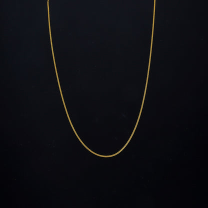 Gold Fine Box Chain 21KT - FKJCN21KM10512