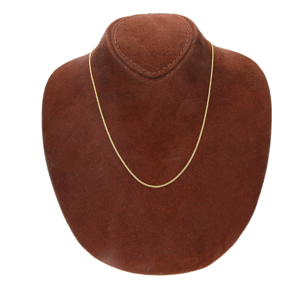 Gold Fine Box Chain 21KT - FKJCN21KM10512