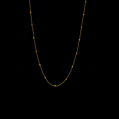 Gold Beaded Station Chain 21KT - FKJCN21KM10513