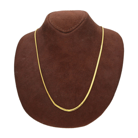 Gold Smooth Snake Chain 21KT - FKJCN21KM10938