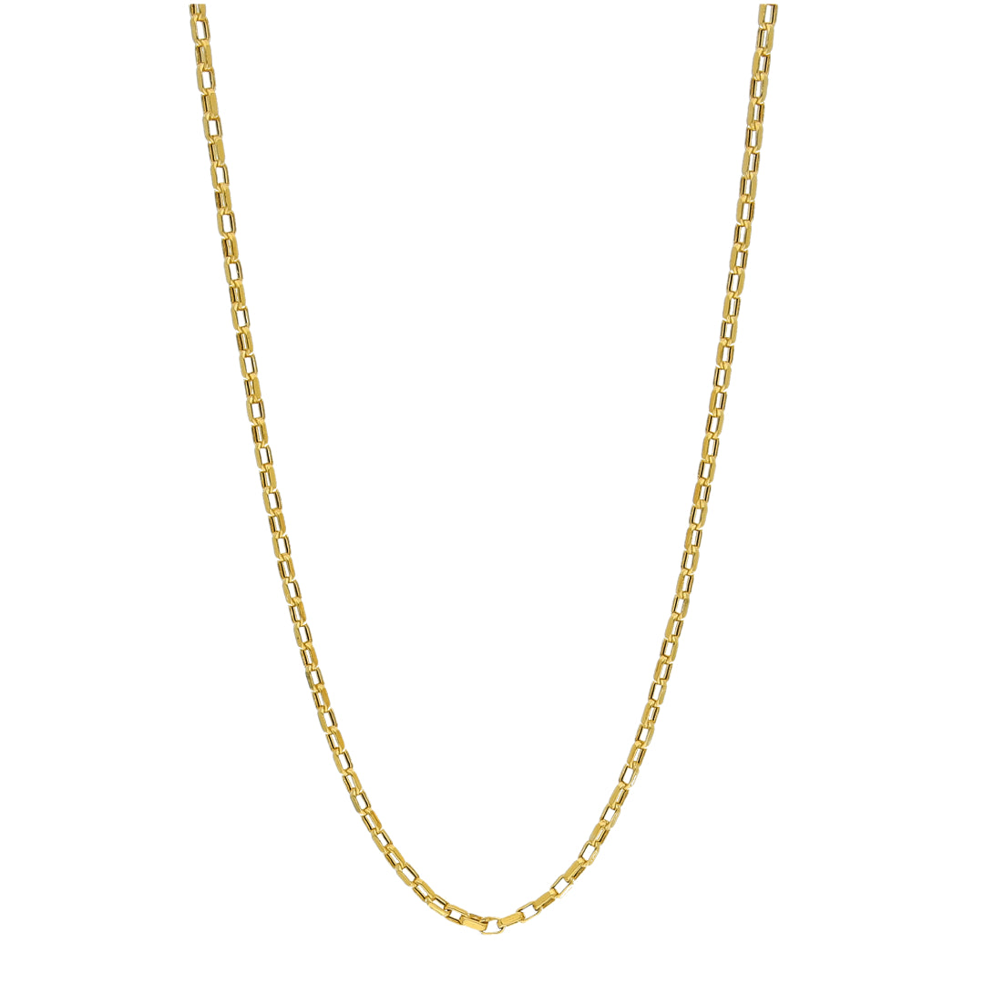Gold Rectangular Link Chain 21KT - FKJCN21KM10939