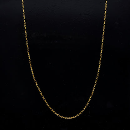 Gold Rectangular Link Chain 21KT - FKJCN21KM10939