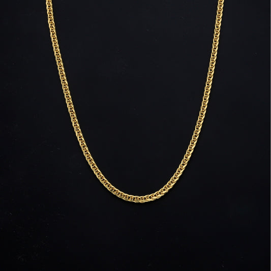 Gold Braided Link Chain 21KT - FKJCN21KM11584