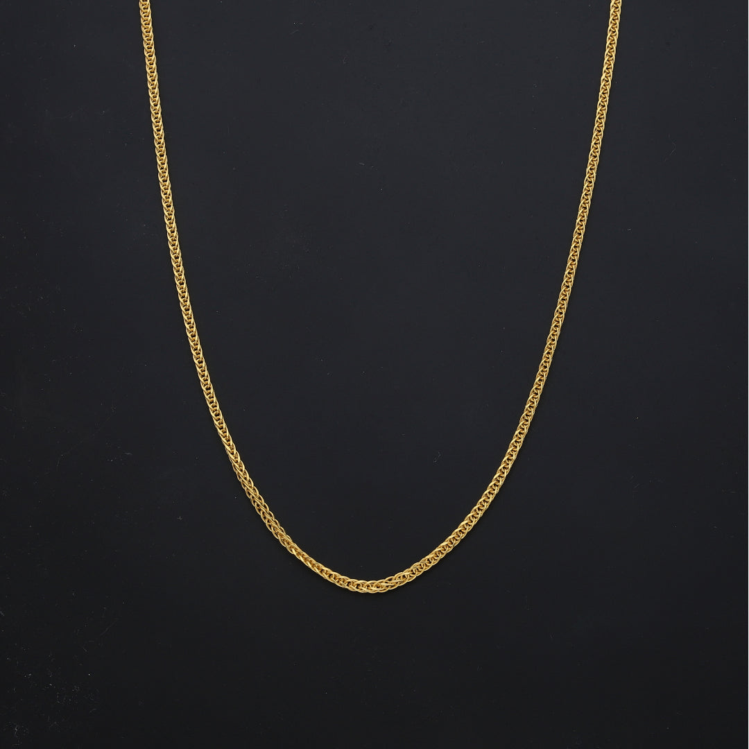 Gold Wheat Link Chain 21KT - FKJCN21KM11589