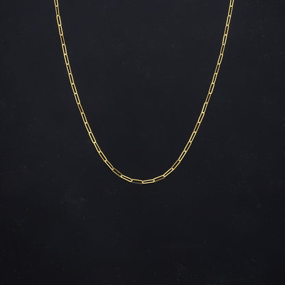 Gold Paperclip Chain 21KT - FKJCN21KM11840