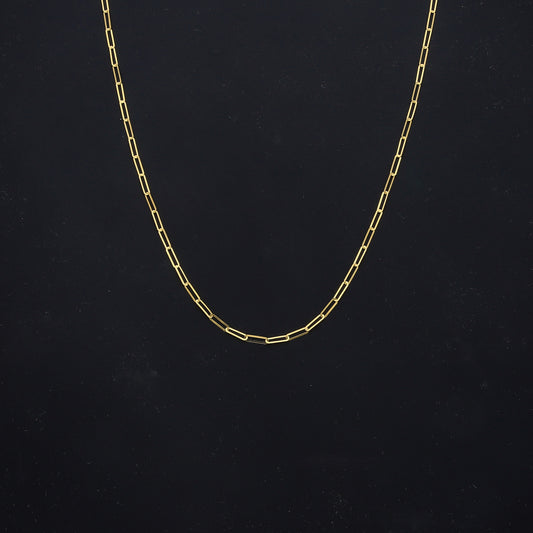 Gold Paperclip Chain 21KT - FKJCN21KM11840