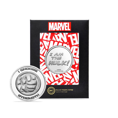 Disney 50 Grams Hulk Silver Coin BTC 999.0 Silver - FKJCONSL6729