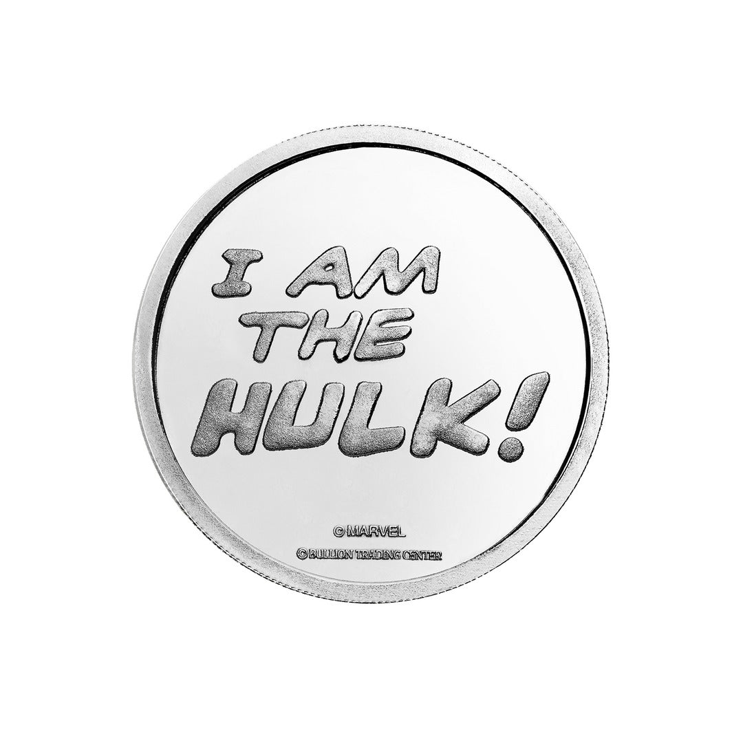 Disney 50 Grams Hulk Silver Coin BTC 999.0 Silver - FKJCONSL6729