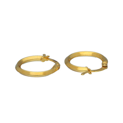 Gold Classic Hoop Earrings 21KT - FKJERN21KM11268
