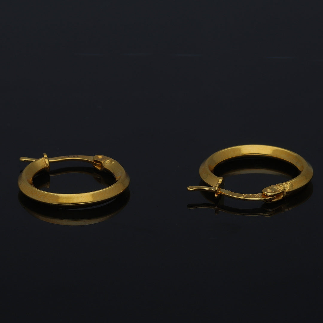 Gold Classic Hoop Earrings 21KT - FKJERN21KM11268
