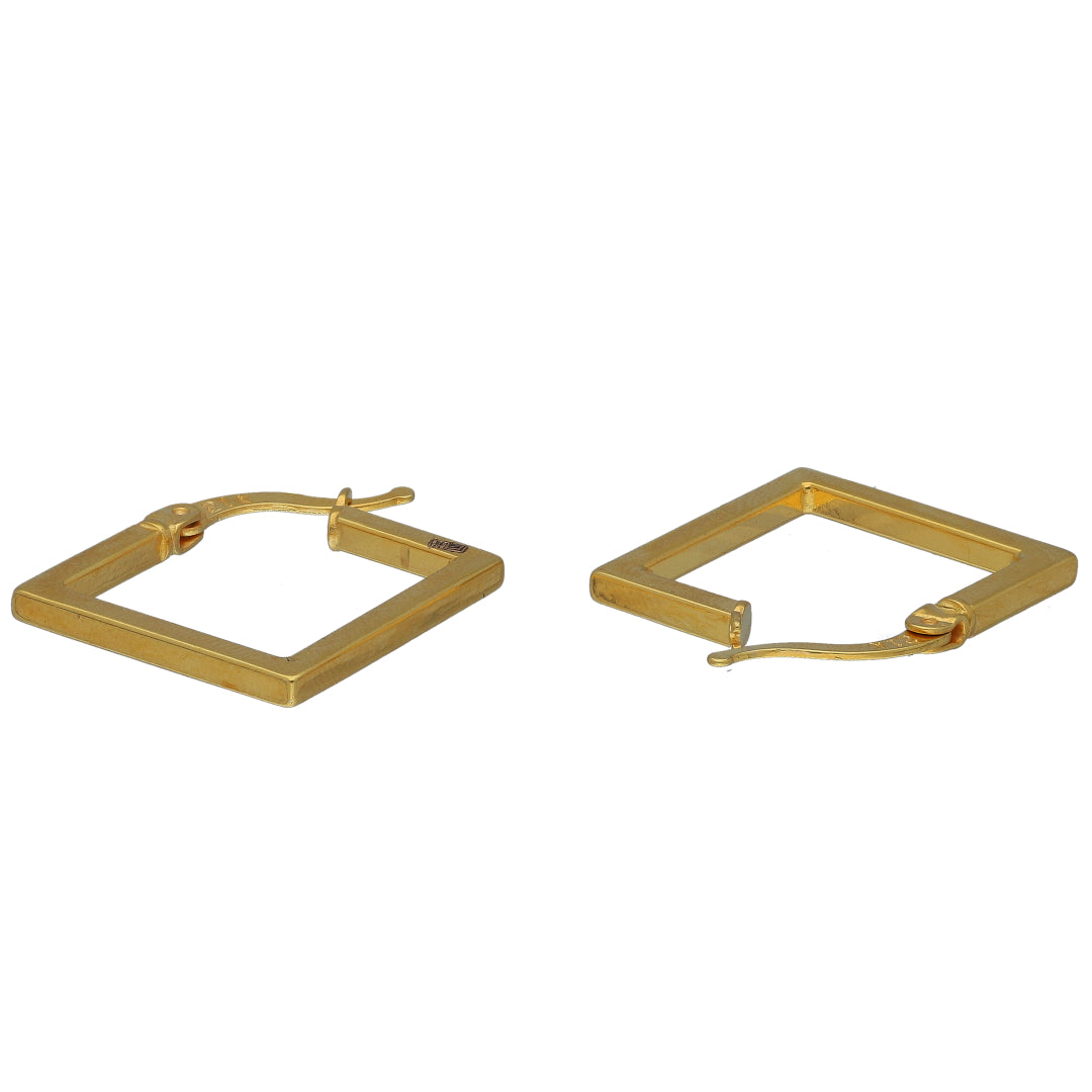 Gold Geometric Hoop Earrings 21KT - FKJERN21KM11276