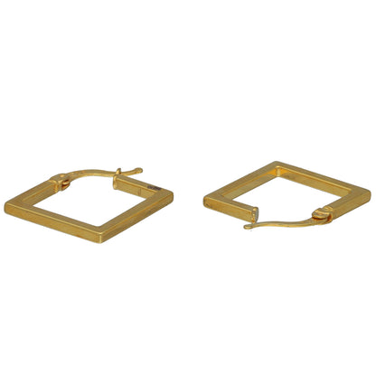 Gold Geometric Hoop Earrings 21KT - FKJERN21KM11276