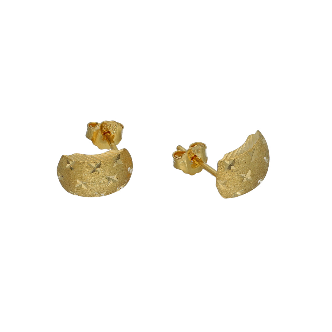 Gold Star Design Earrings 21KT - FKJERN21KM11383