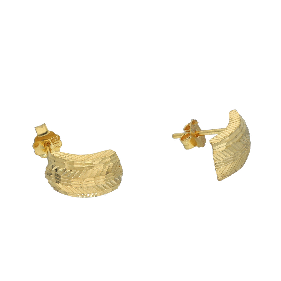 Gold Line Pattern Earrings 21KT - FKJERN21KM11392