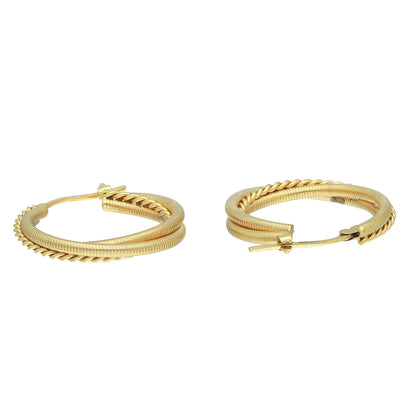 Gold Hoop Earrings 21KT - FKJERN21KM11722