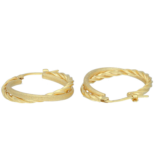 Gold Hoop Earrings 21KT - FKJERN21KM11723