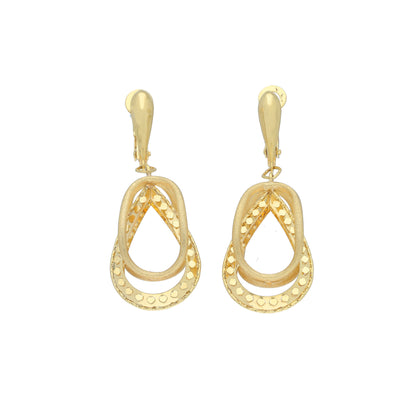 Gold Hanging Earrings 21KT - FKJERN21KM11724