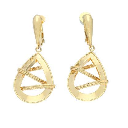 Gold Hanging Earrings 21KT - FKJERN21KM11725