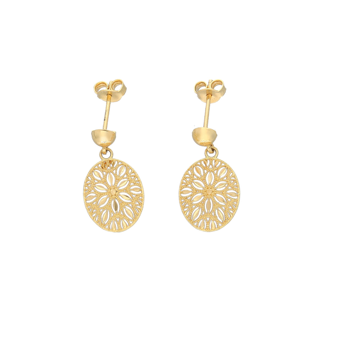 Gold Turkish Design Earrings 21KT - FKJERN21KM11739