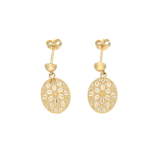 Gold Turkish Design Earrings 21KT - FKJERN21KM11739