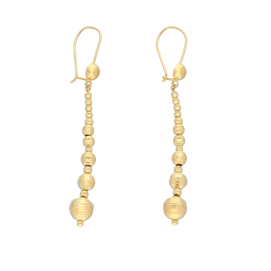 Gold Hanging Earrings 21KT - FKJERN21KM11740
