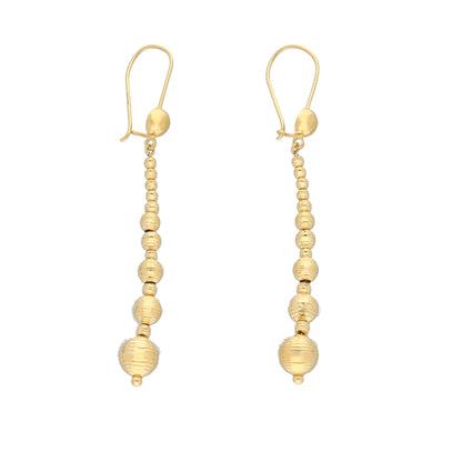 Gold Hanging Earrings 21KT - FKJERN21KM11740