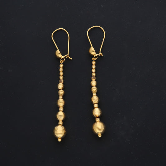 Gold Hanging Earrings 21KT - FKJERN21KM11740