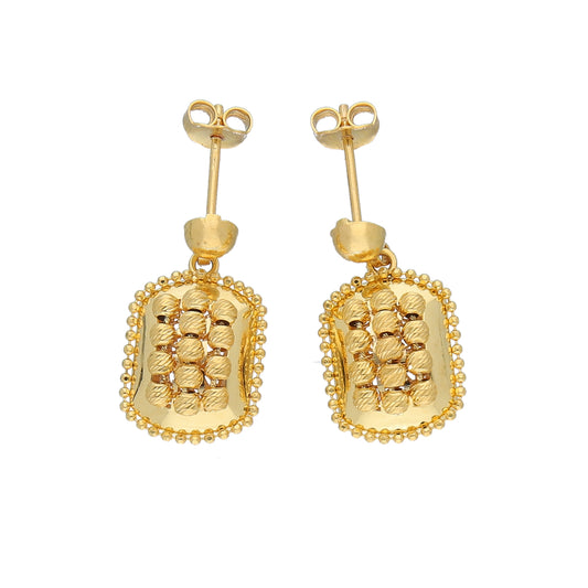 Gold Hanging Earrings 21KT - FKJERN21KM11779
