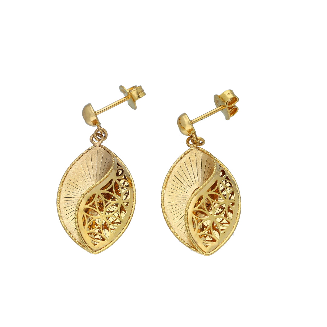 Gold Turkish Design Earrings 21KT - FKJERN21KM11816