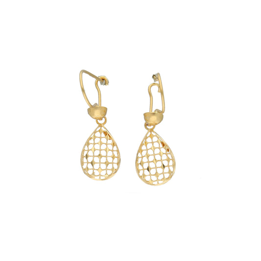 Gold Hanging Earrings 21KT - FKJERN21KM11873