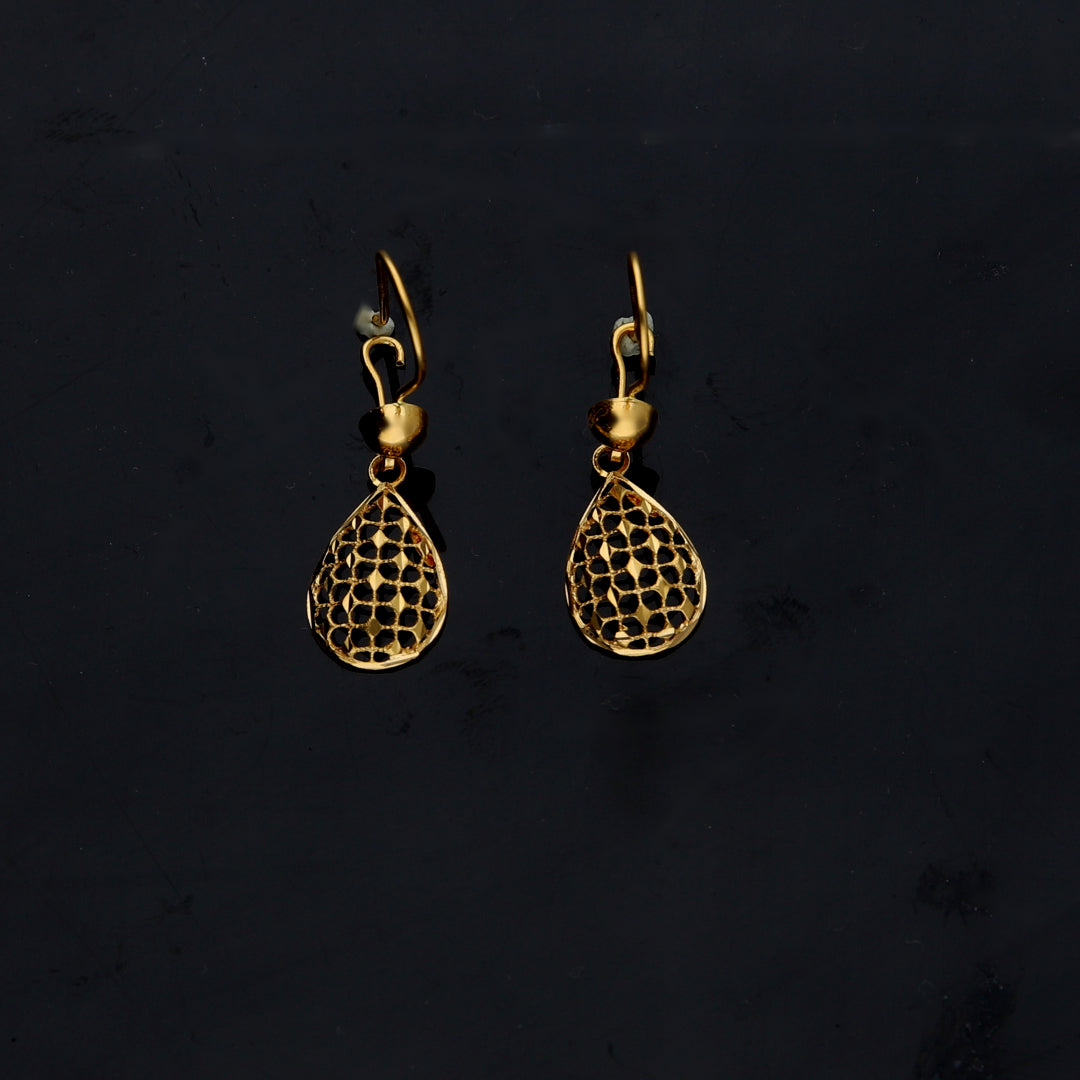 Gold Hanging Earrings 21KT - FKJERN21KM11873