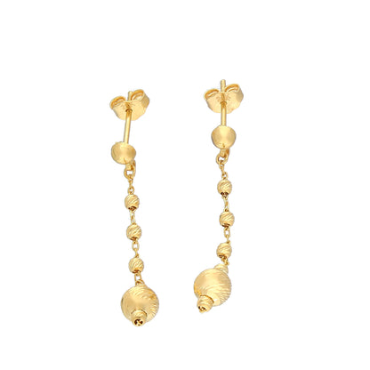 Gold Hanging Earrings 21KT - FKJERN21KM11874