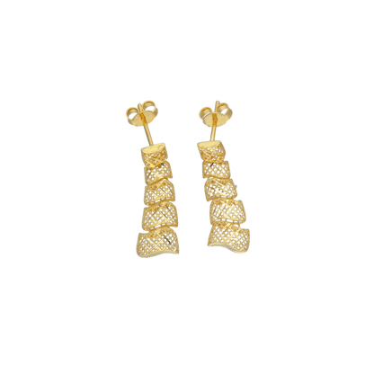 Gold Turkish Design Dangler Earrings 21KT - FKJERN21KM12049