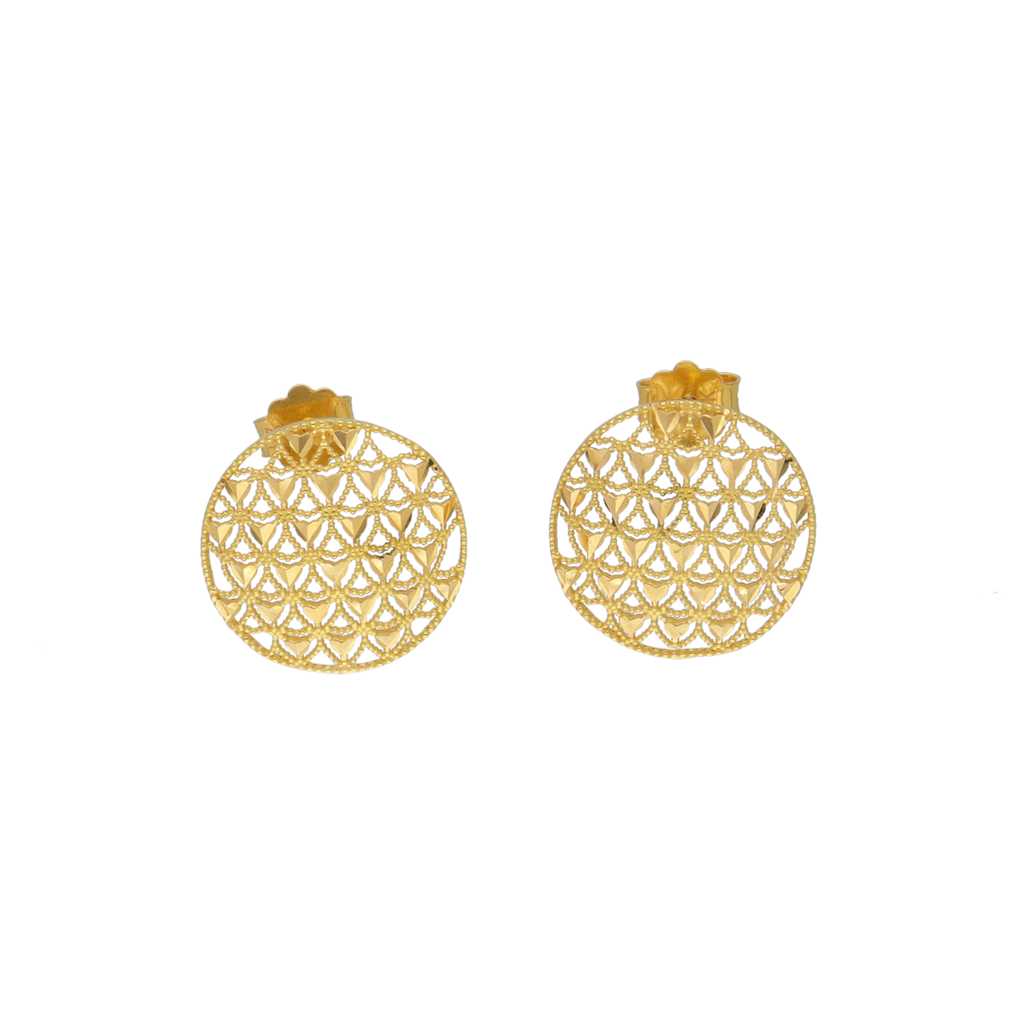 Gold Mesh Earrings 21KT - FKJERN21KM12056