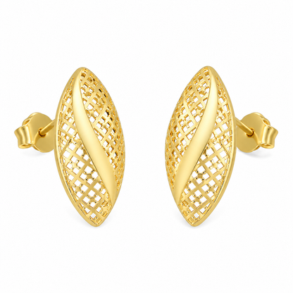 Gold Turkish Design Earrings 21KT - FKJERN21KM12067