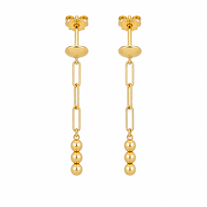Gold Dangler Earrings 21KT - FKJERN21KM12068