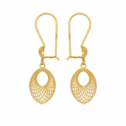 Gold Beautiful Hanging Earrings 21KT - FKJERN21KM12072