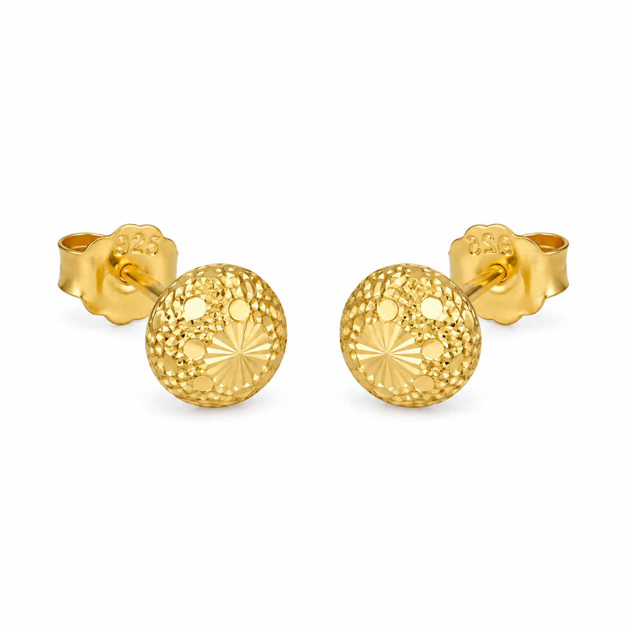 Gold Classic Earrings 21KT - FKJERN21KM12076